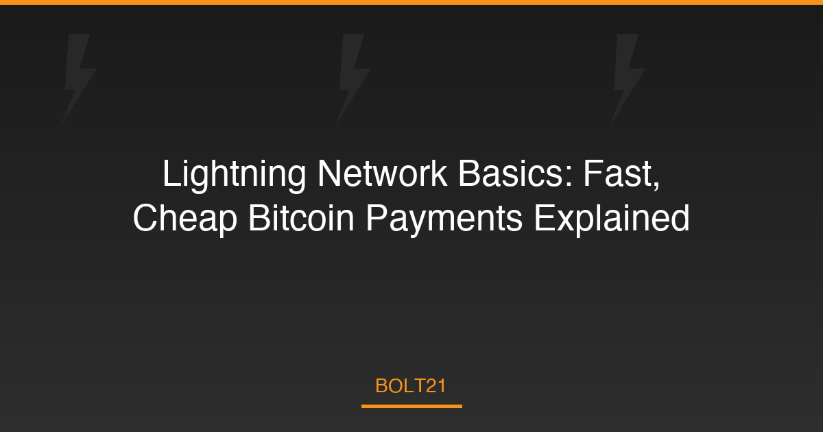 Lightning Network Basics: Fast, Cheap Bitcoin Payments Explained